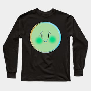 Cute Shy Smiley Face Long Sleeve T-Shirt